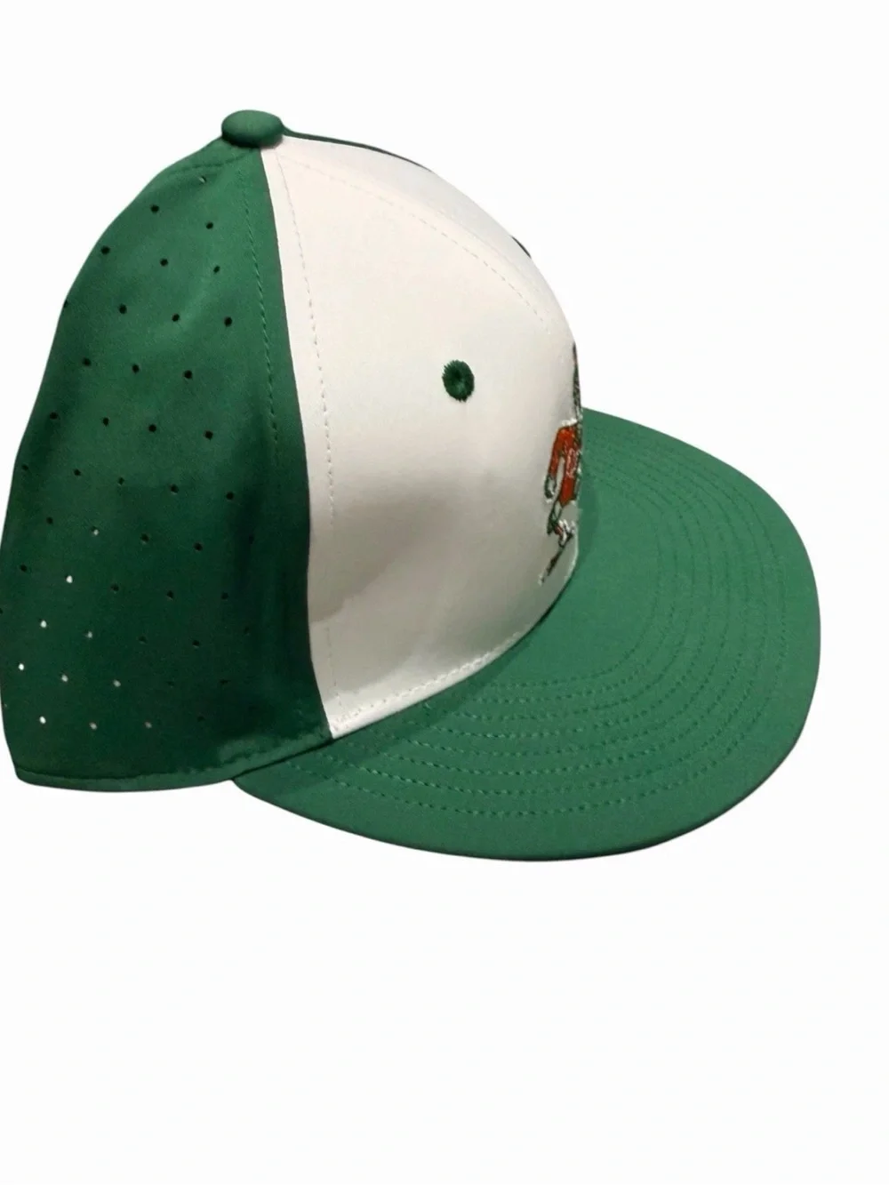 Adidas Miami Hurricanes Snapback Cap Hat One Size.